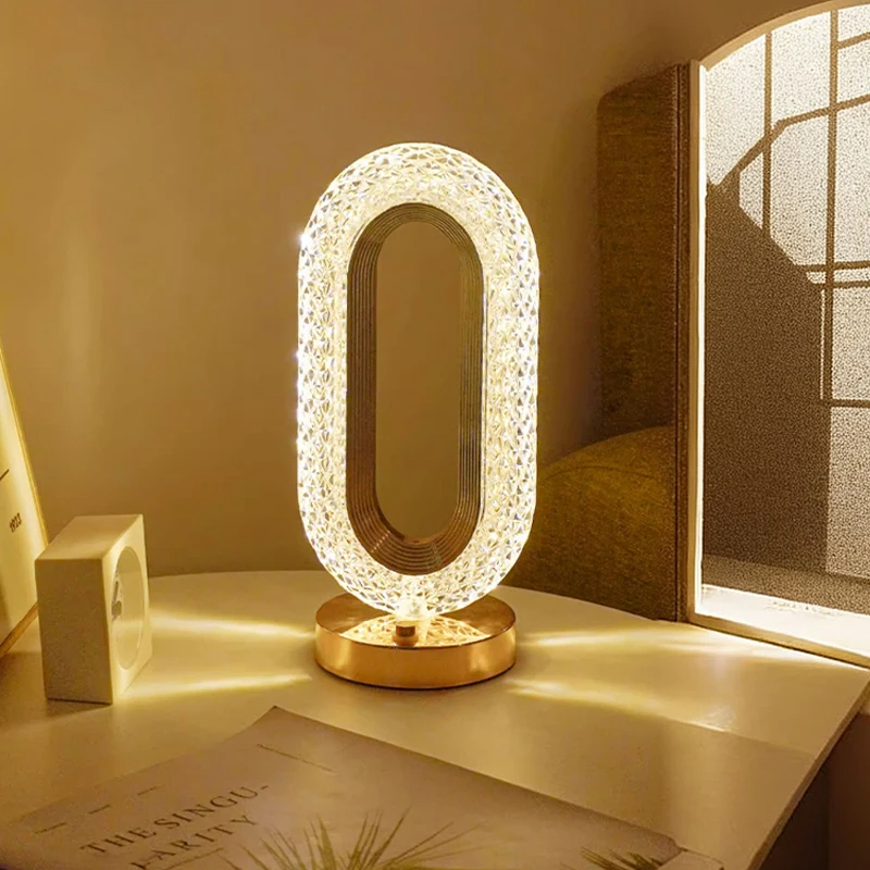 Lampe de table moderne en cristal